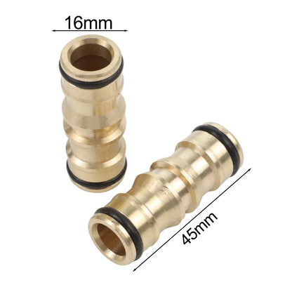 2X Solid Brass Garden Hose Tap Connectors for Quick Connections