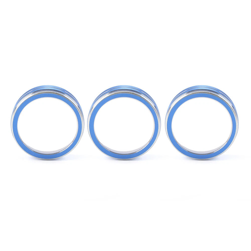 3X AC Climate Control Ring Knob Cover for VW Golf Jetta Tiguan (2015–2023)