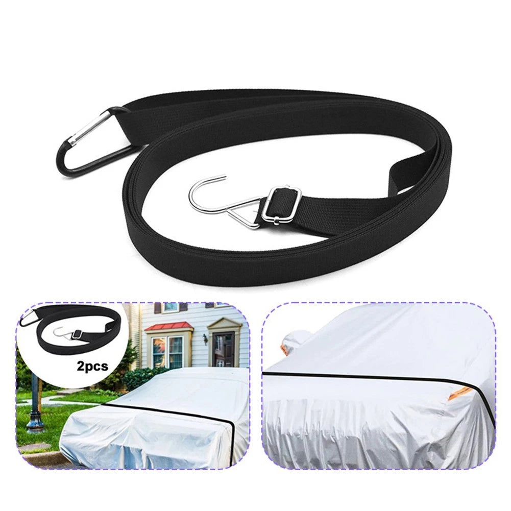 2 Pack Windproof Nylon Car Cover Ties for Vehicle Protection
