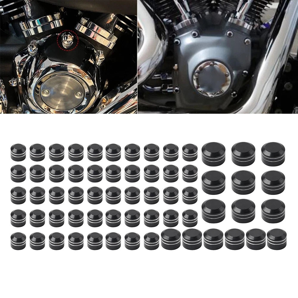 Set of 4 Engine Topper Screw Bolt Cap Covers for Harley Twin Cam Softail (2000–2006)