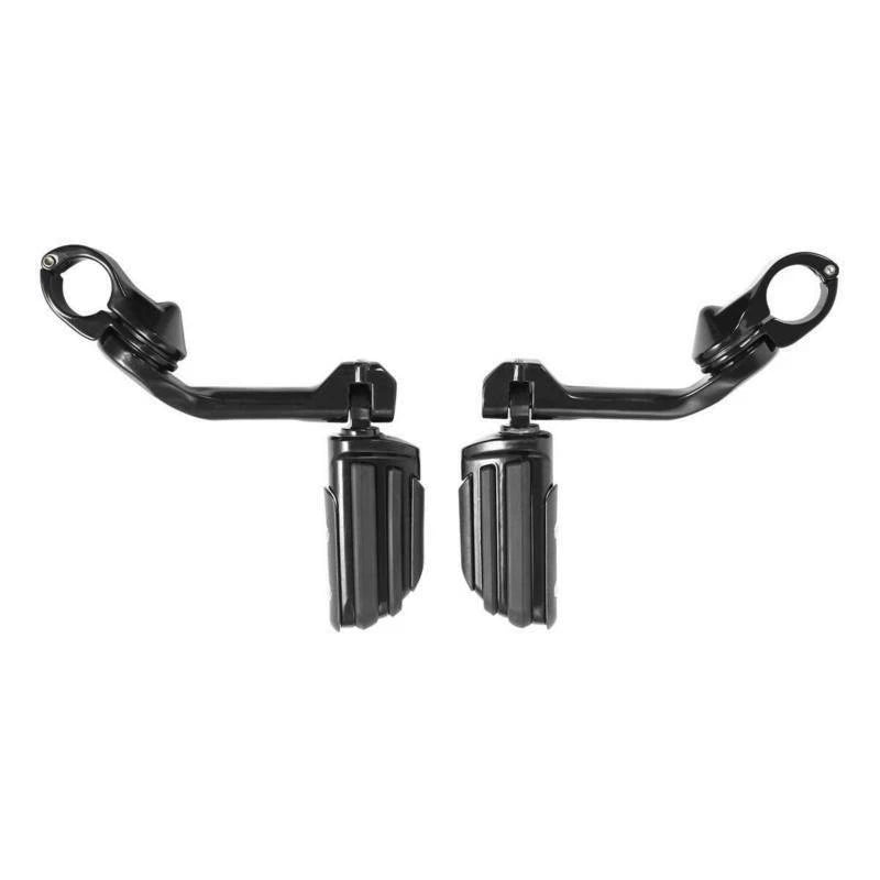 Angled Adjustable Highway Foot Pegs for Harley Dyna (1-1/4")