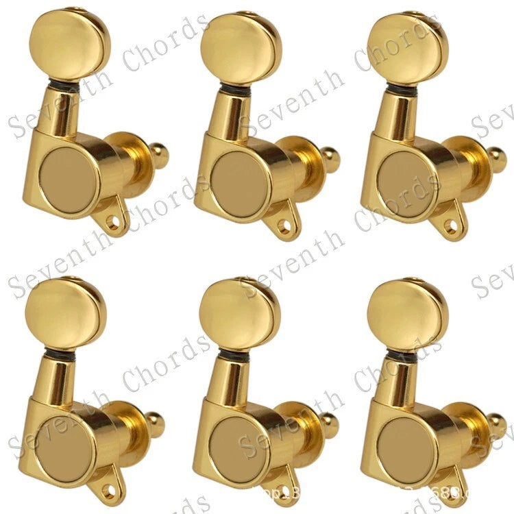 Inline Tuning Pegs for Squier Guitar (Left-Handed, Gold)