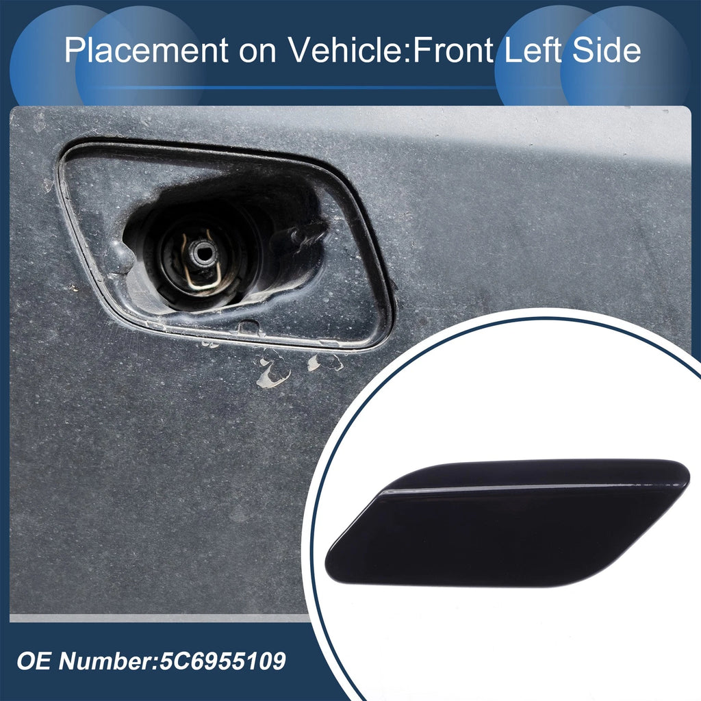 Front Left Washer Nozzle Cover Cap Replacement for Volkswagen Jetta A6 (2011–2014)