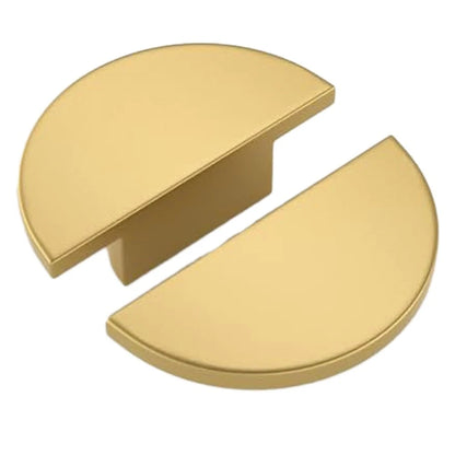 Set of 2 Modern Golden Drawer Pulls for Compact Design (Rustproof Brass)