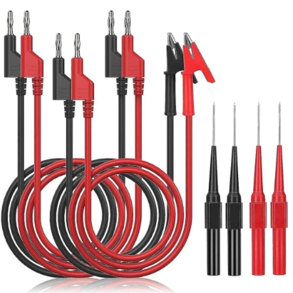4mm Banana Connector Test Cable Set with Alligator Clips for Multimeter