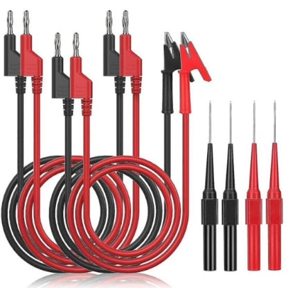 4mm Banana Connector Test Cable Set with Alligator Clips for Multimeter