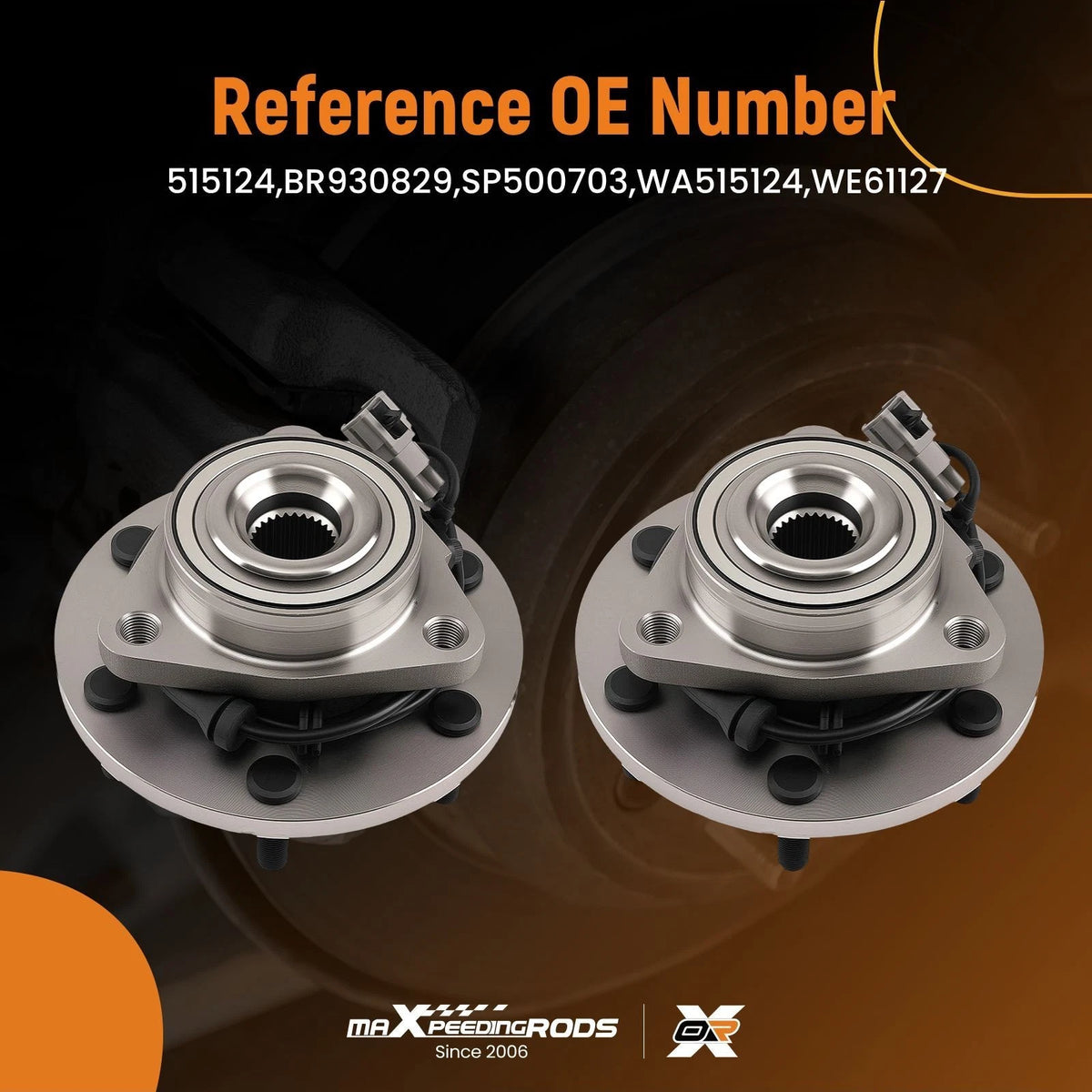 Front Left Right Wheel Hub Bearing Assembly for QX56 Armada Titan (2004–2015) 515124