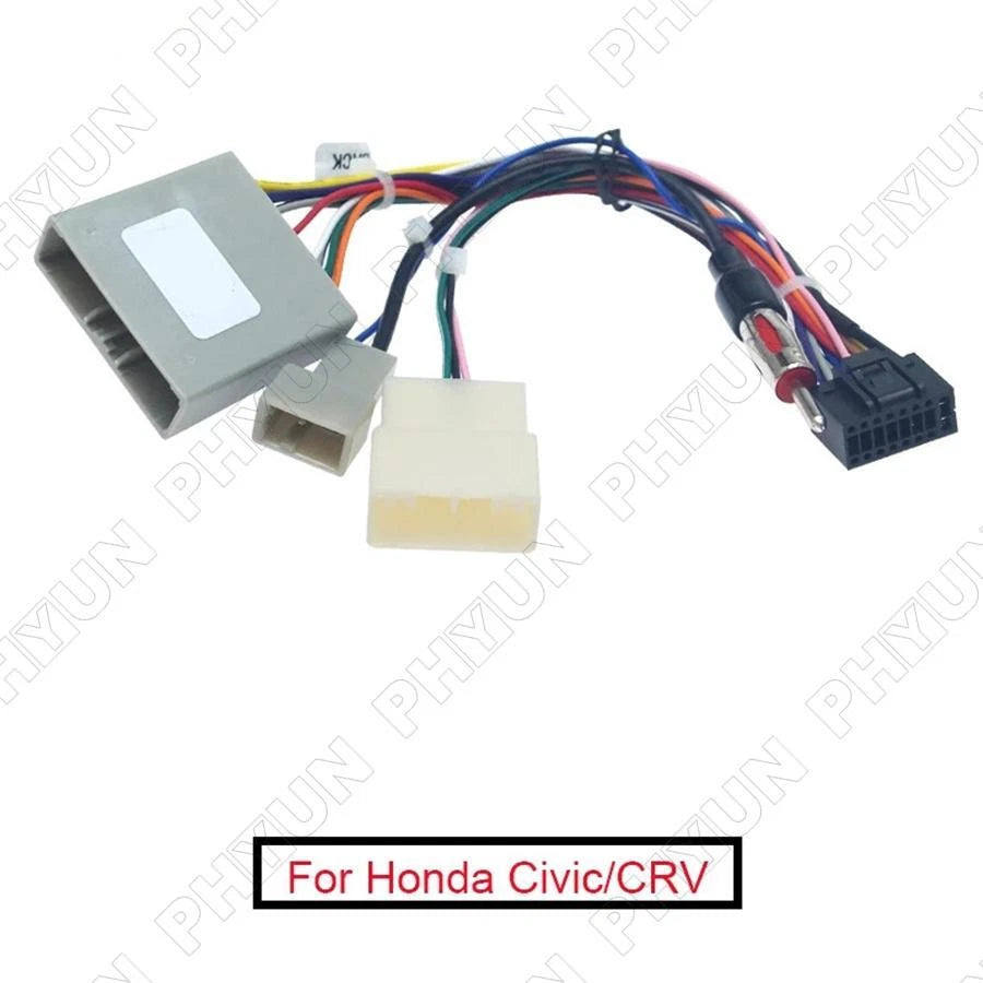 16-Pin Android Stereo Wiring Harness Power Cable For Honda Civic CR-V 2006-2009