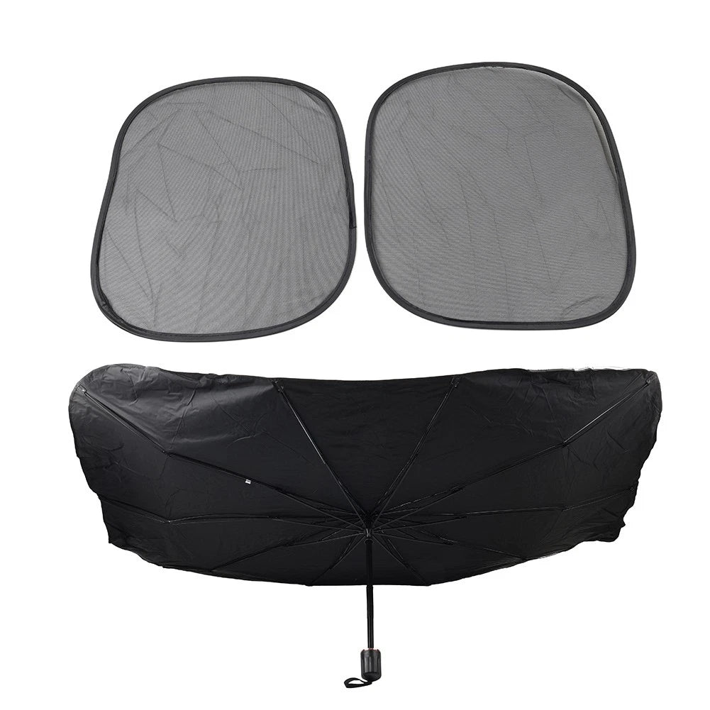 Sun Shade Windshield Visor for Truck Van SUV (Foldable UV Block Cover)