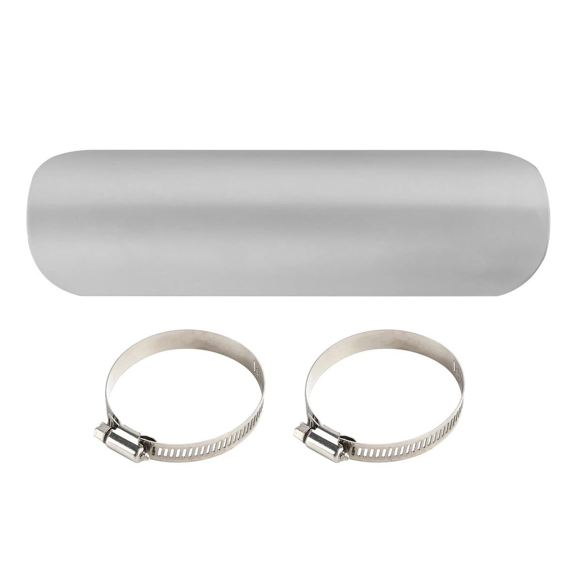Exhaust Mount Holder Decorative Cover for Motorcycle Scooter Cub (Chrome)