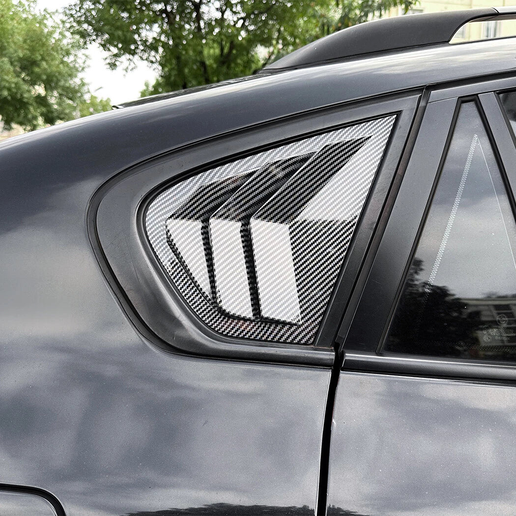 Carbon Look Rear Window Quarter Vent Louver Covers for BMW X6 E71 E72 (2008–2014)