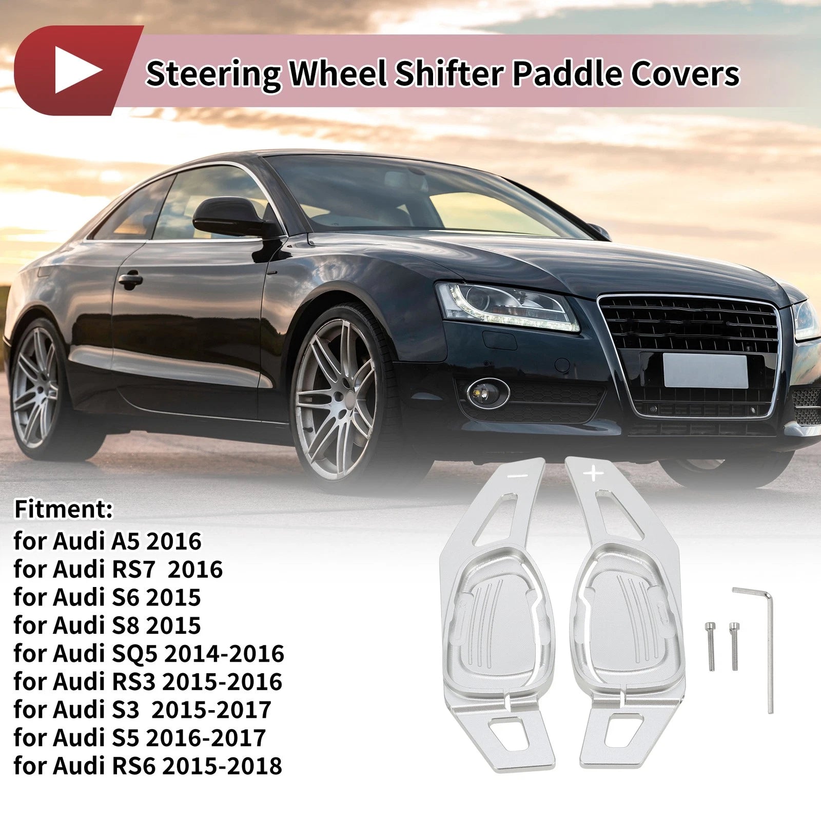 Steering Wheel Shift Paddle Set Replacement for Audi A5 (2016–2016)