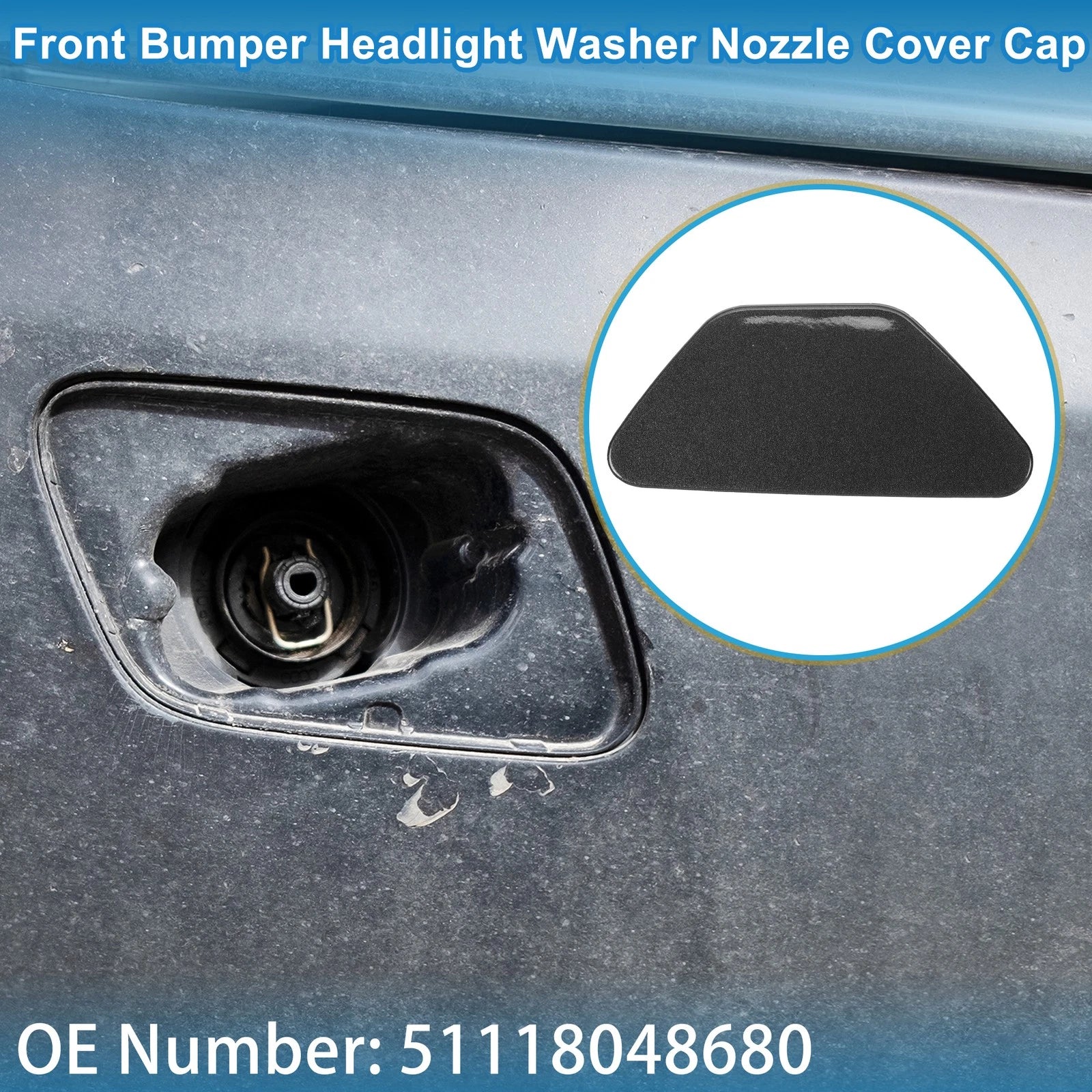 Washer Nozzle Cover Cap Front Right for BMW 528i (2011–2016)