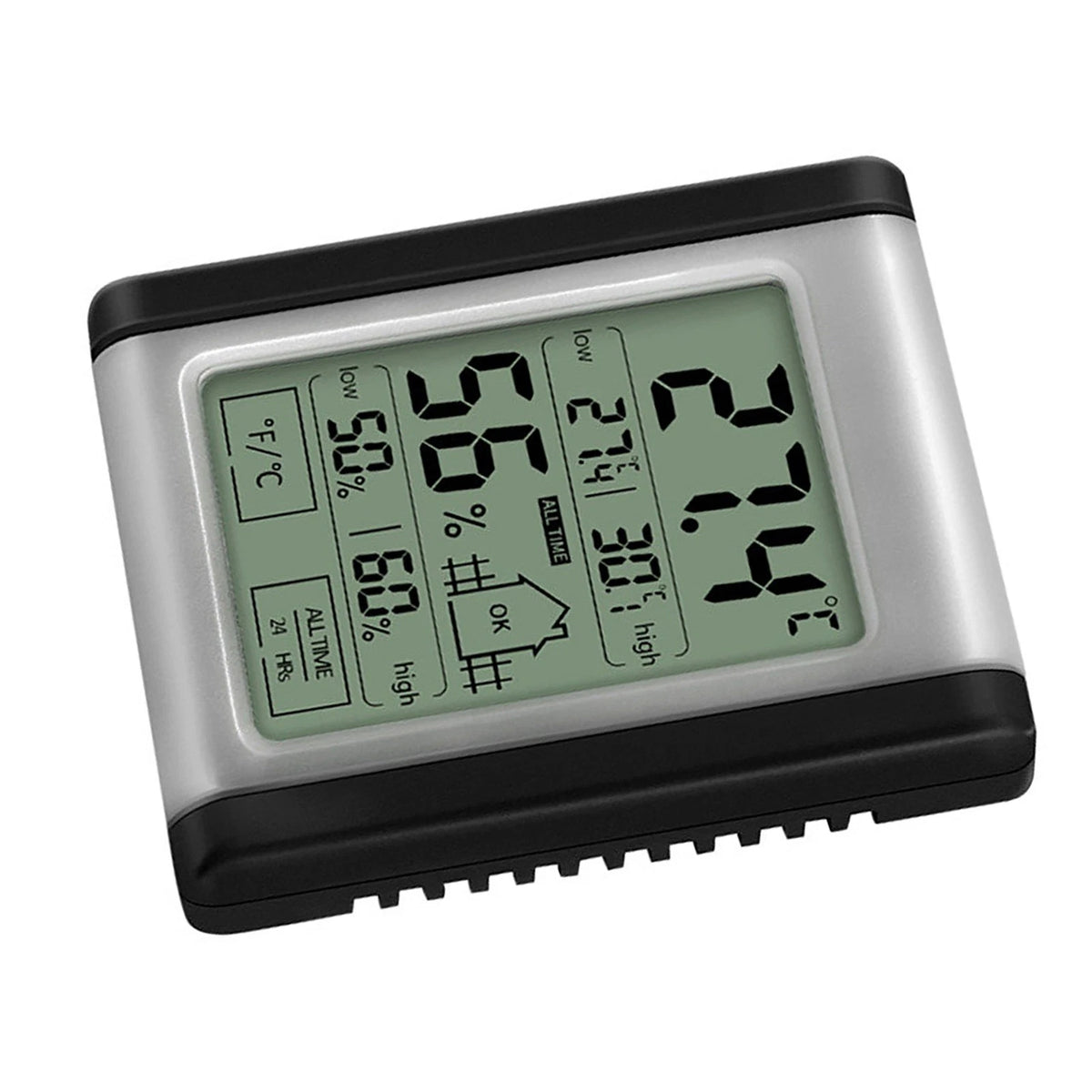 LCD Screen Digital Display Thermometer Hygrometer for Indoor Use (1 PC)