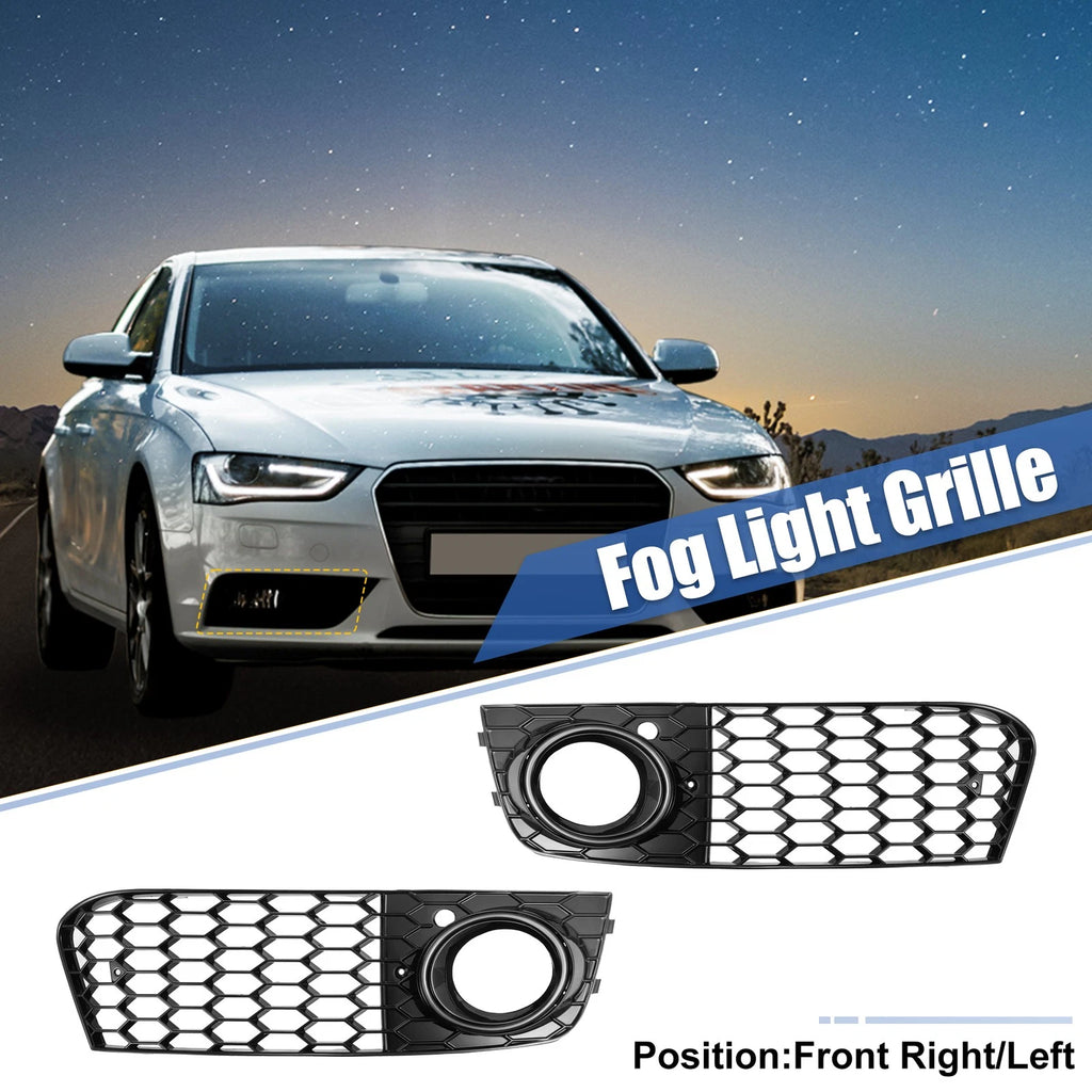 Front Fog Light Grille Cover Replacement for Audi A4 B8 (2009–2011)