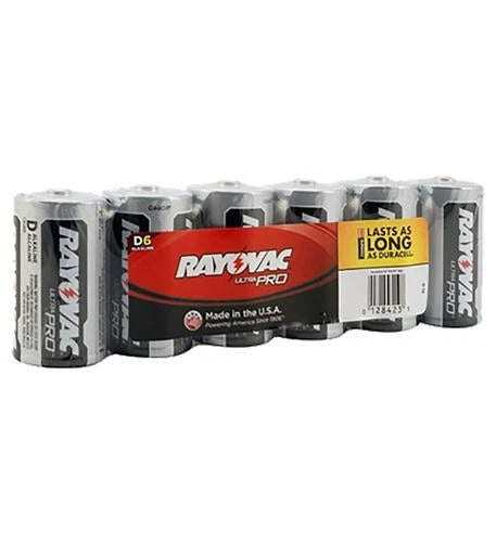 6 Pack Rayovac AL-D Alkaline Size D Batteries E302363900