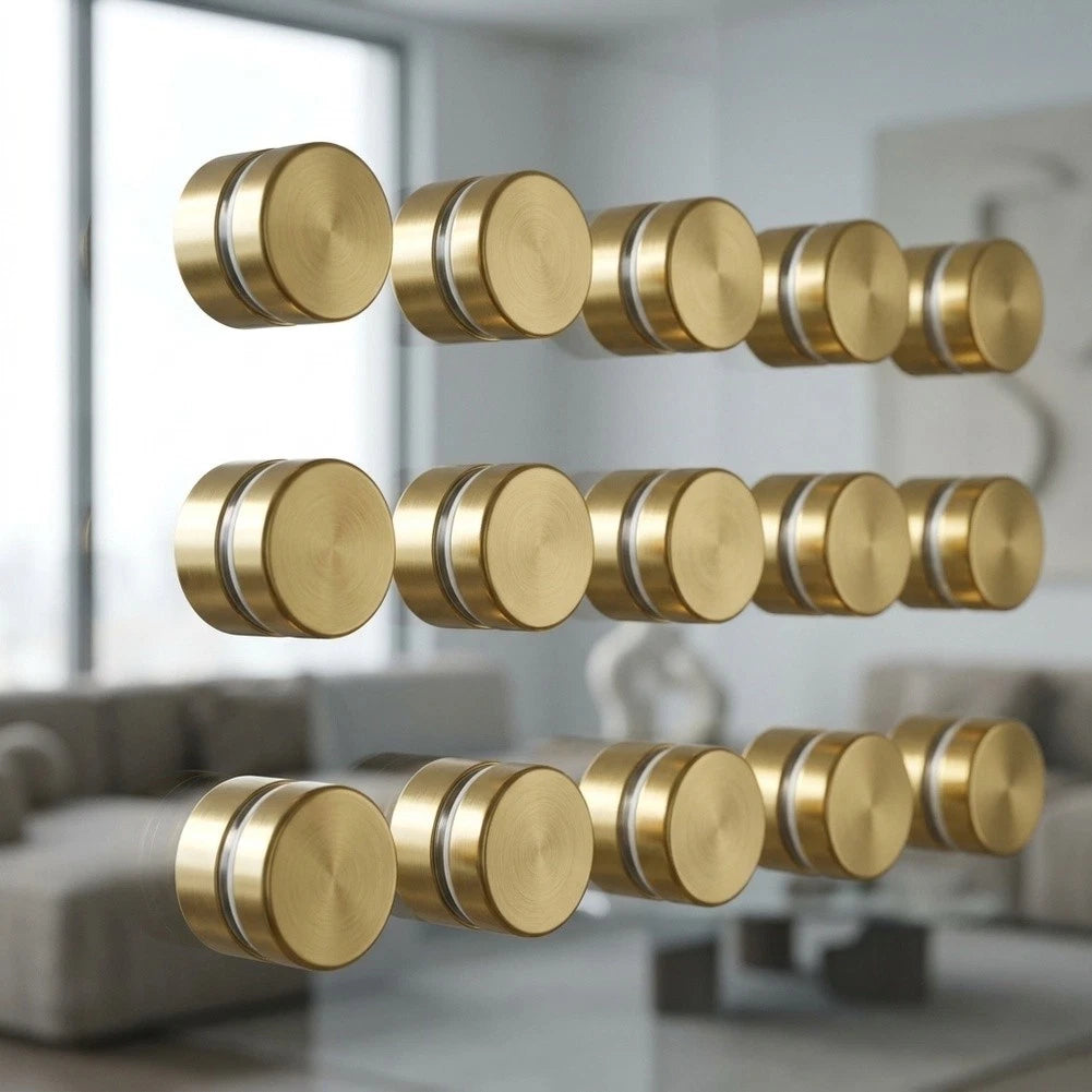 Gold Standoff Screws for Flat Panel Mounting (Sign Board)
