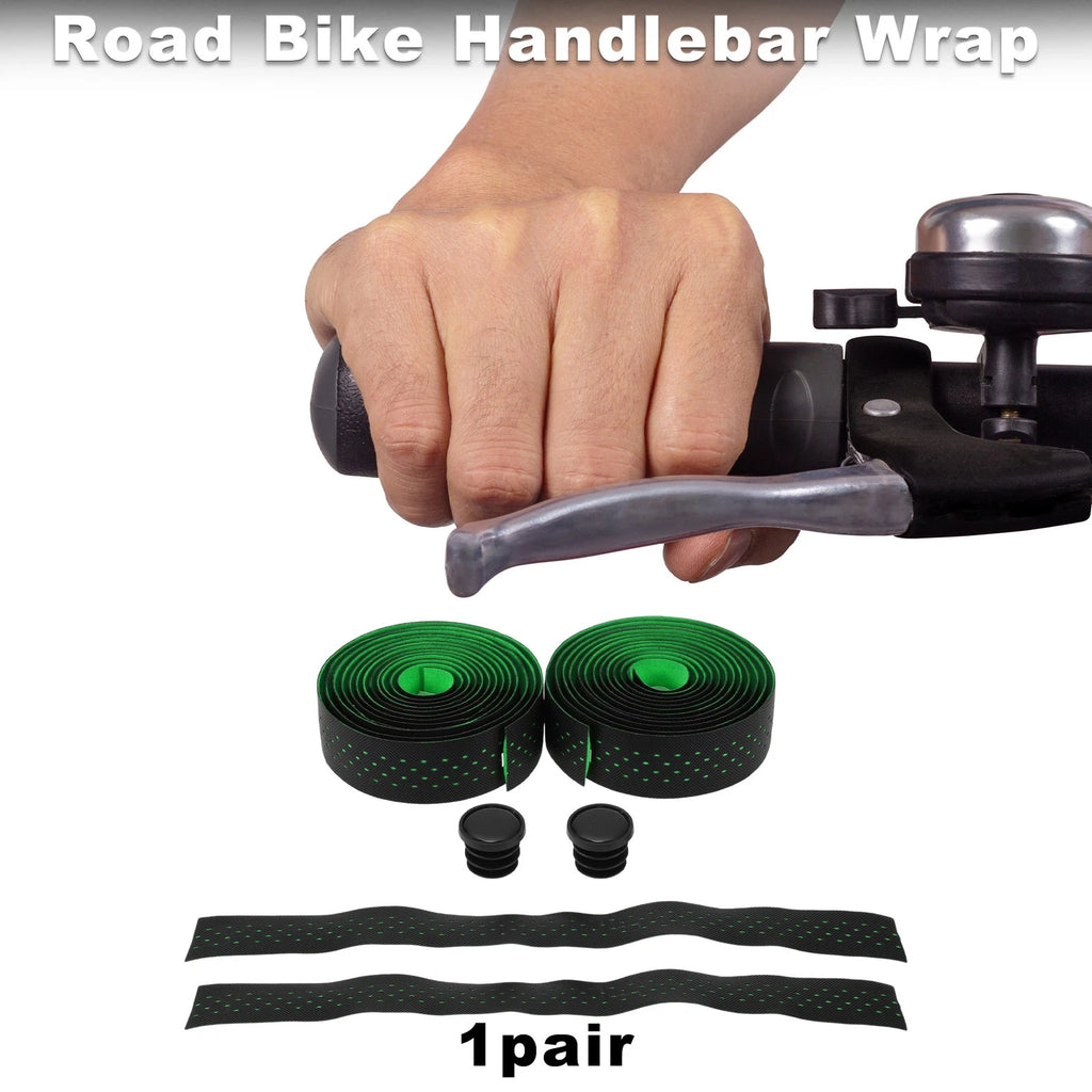 Bicycle Handlebar Tape Non-Slip Grip Tape for Green 1 Pair