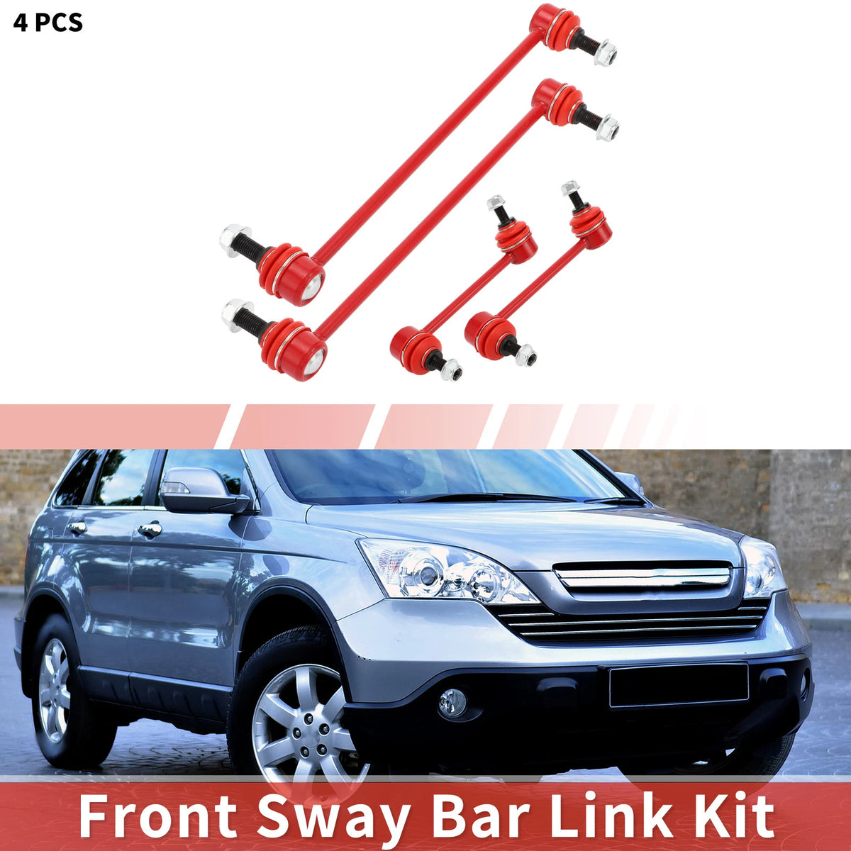 Set of 4 Front Rear Stabilizer Sway Bar Links for Honda Pilot (2003–2008) & Acura MDX (2003–2006)