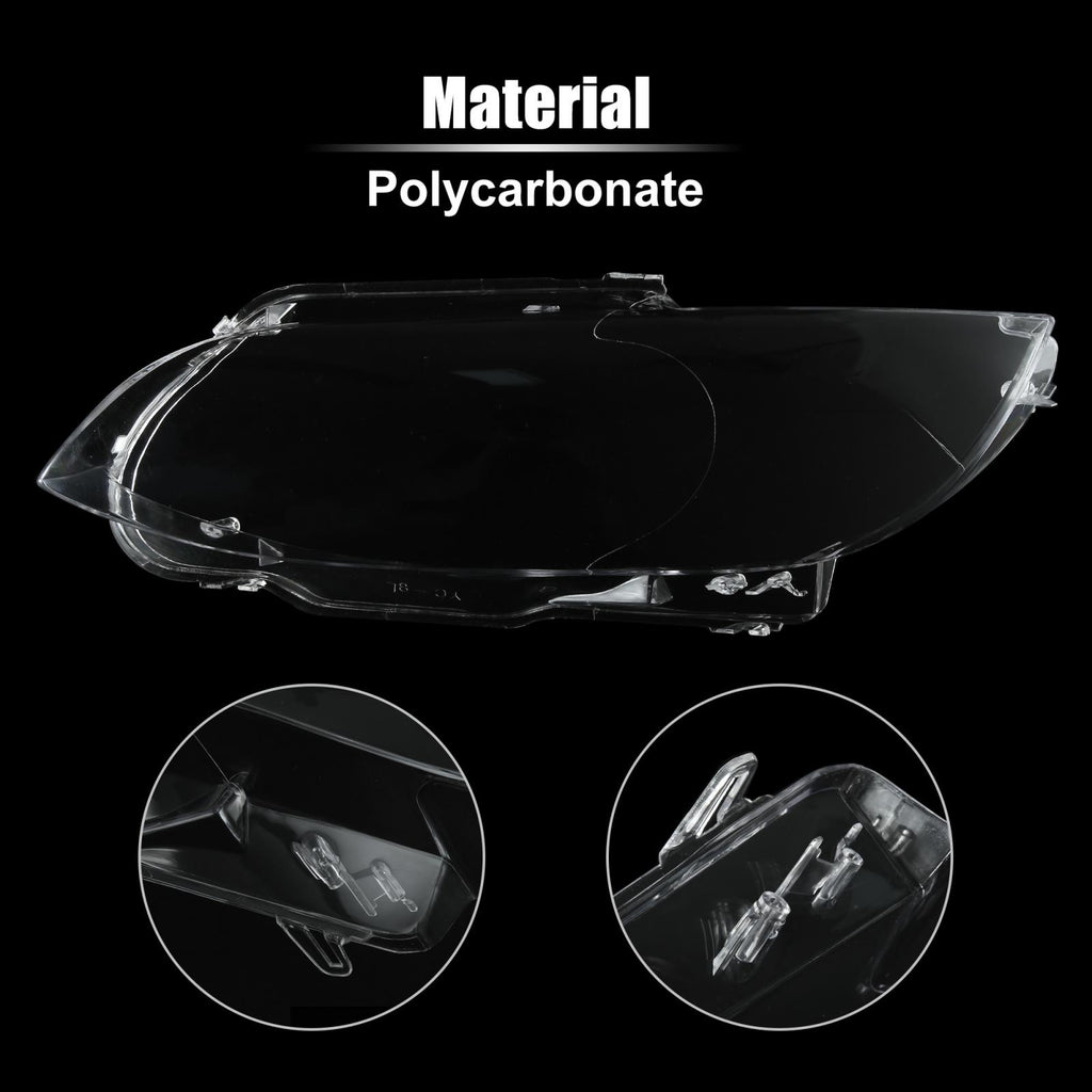 Headlight Lens Cover Front Pair for BMW M3 (2008–2013)