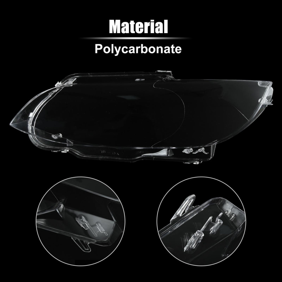 Headlight Lens Cover Front Pair for BMW M3 (2008–2013)