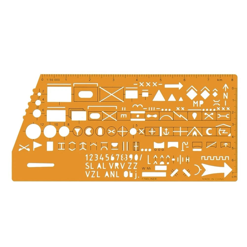 Template Ruler for Creative Planning and Geometry Drawing
