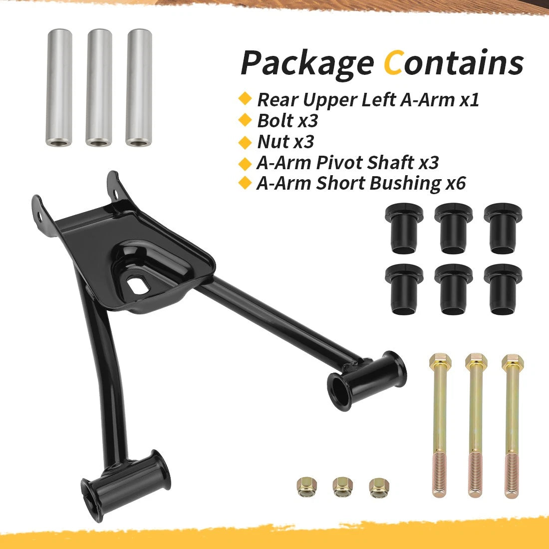 Rear Upper Left A-Arm Kit for Polaris Sportsman MV7 400 450 500 570 600 700 800 (2002–2021)
