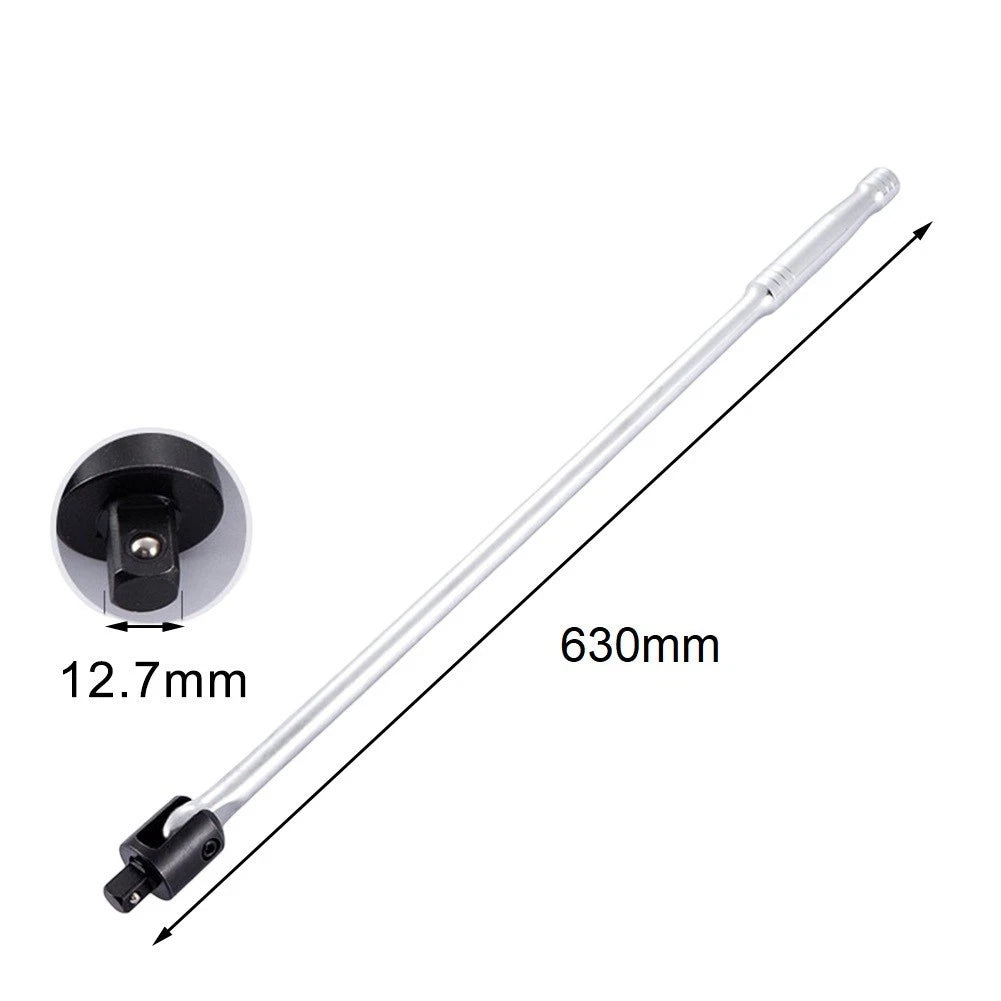 24 Inch Socket Wrench with 180 Degree Swivel Head for Auto and Home Repairs
