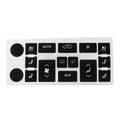 A/C Climate Control Button Repair Decals for Cadillac Escalade (2007–2014) Matte Black