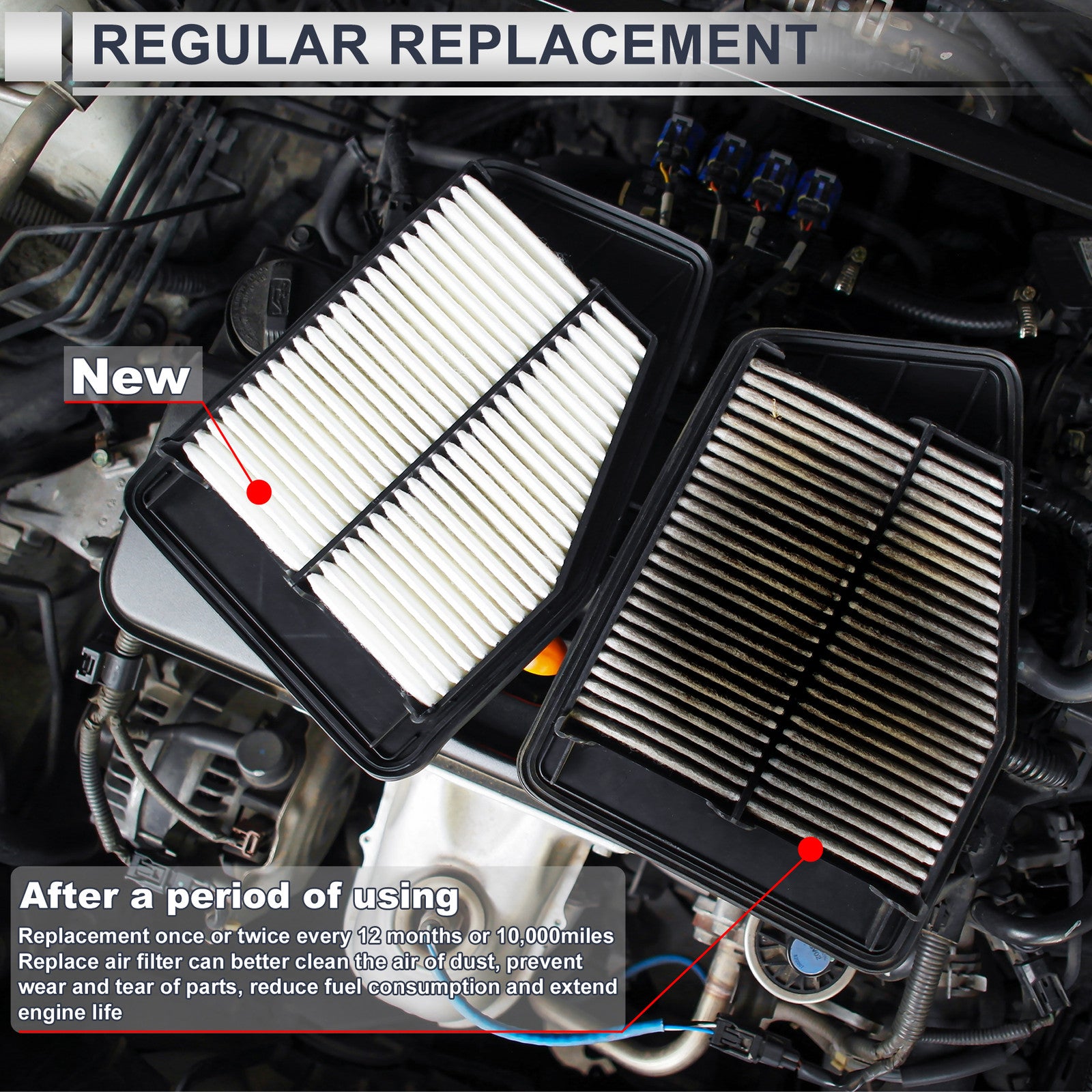 Engine Air Filter Replacement for Volkswagen Transporter T5 (2003–2015)