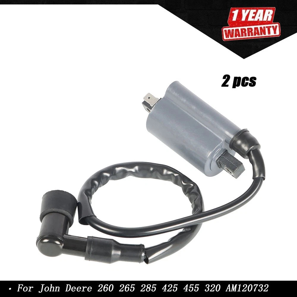 2 Pack Ignition Coil for John Deere 2653 F911 GAS (260–455)
