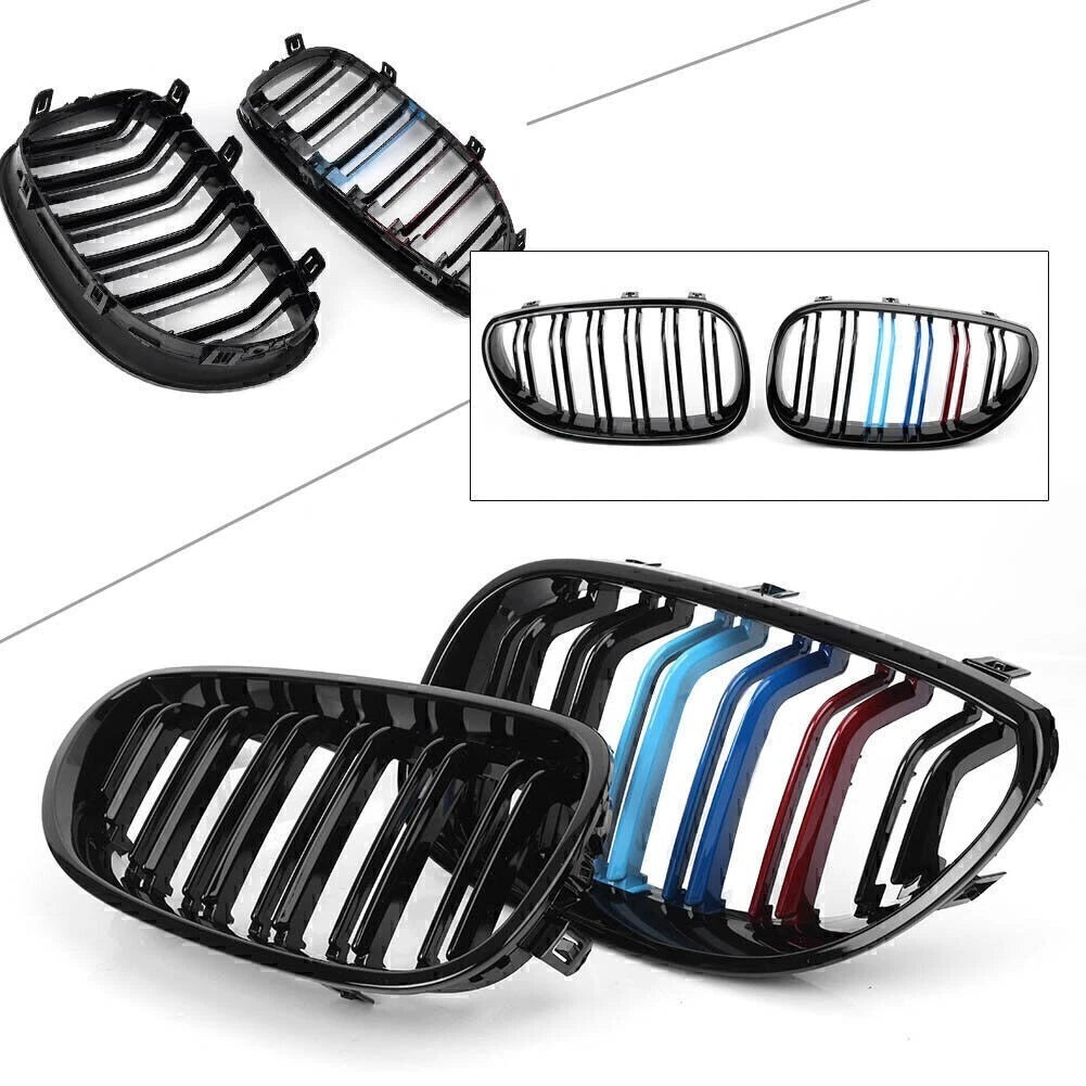 Glossy Black Front Grille Kidney for BMW E60 E61 (2003–2010) M-Color