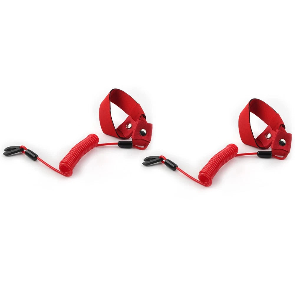 2PCS Stop Kill Key Floating Safety Wrist Lanyard For Yamaha Jet Ski Wave Runner