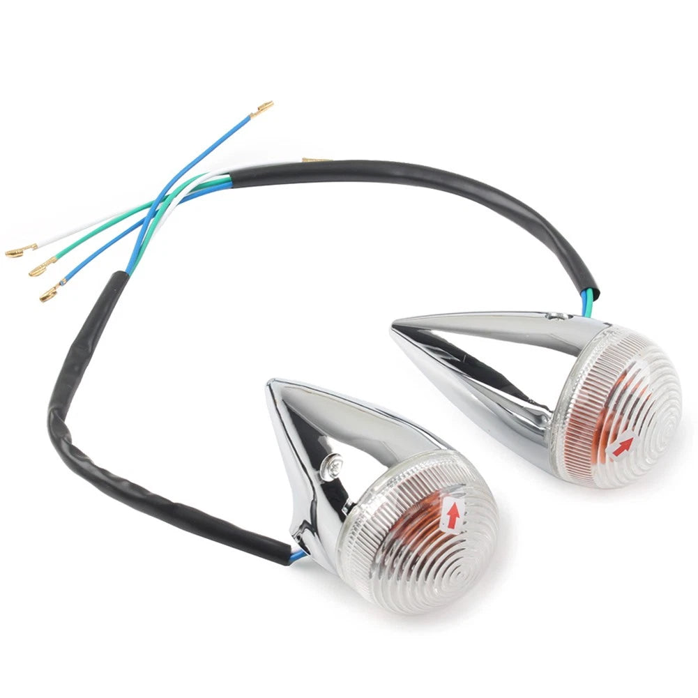 Pair Front Turn Signal Light Lamp Clear Lens for Yamaha XV1900 (2006–2013)