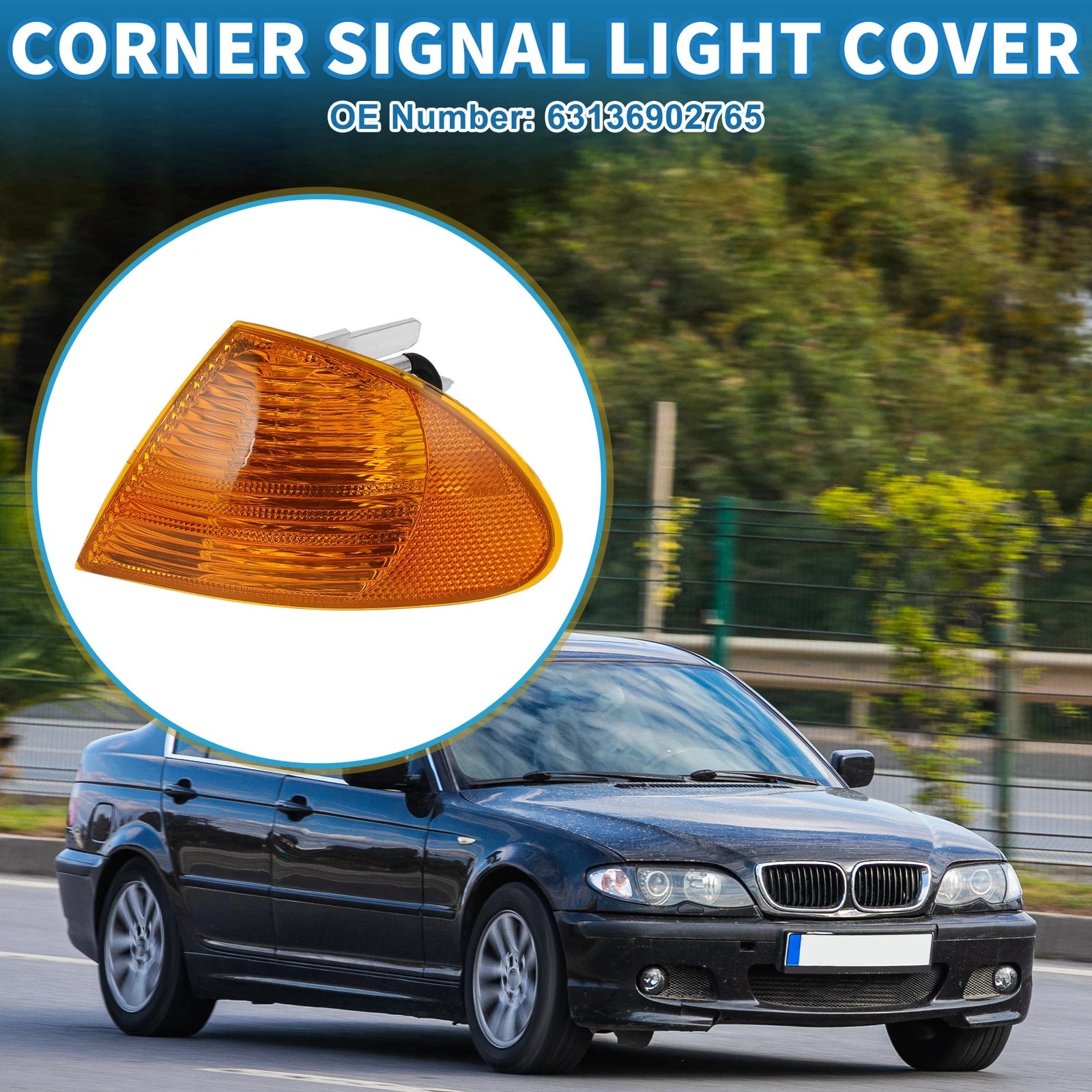 Left Corner Signal Light Cover Replacement for BMW 3 Series (1999–2001)