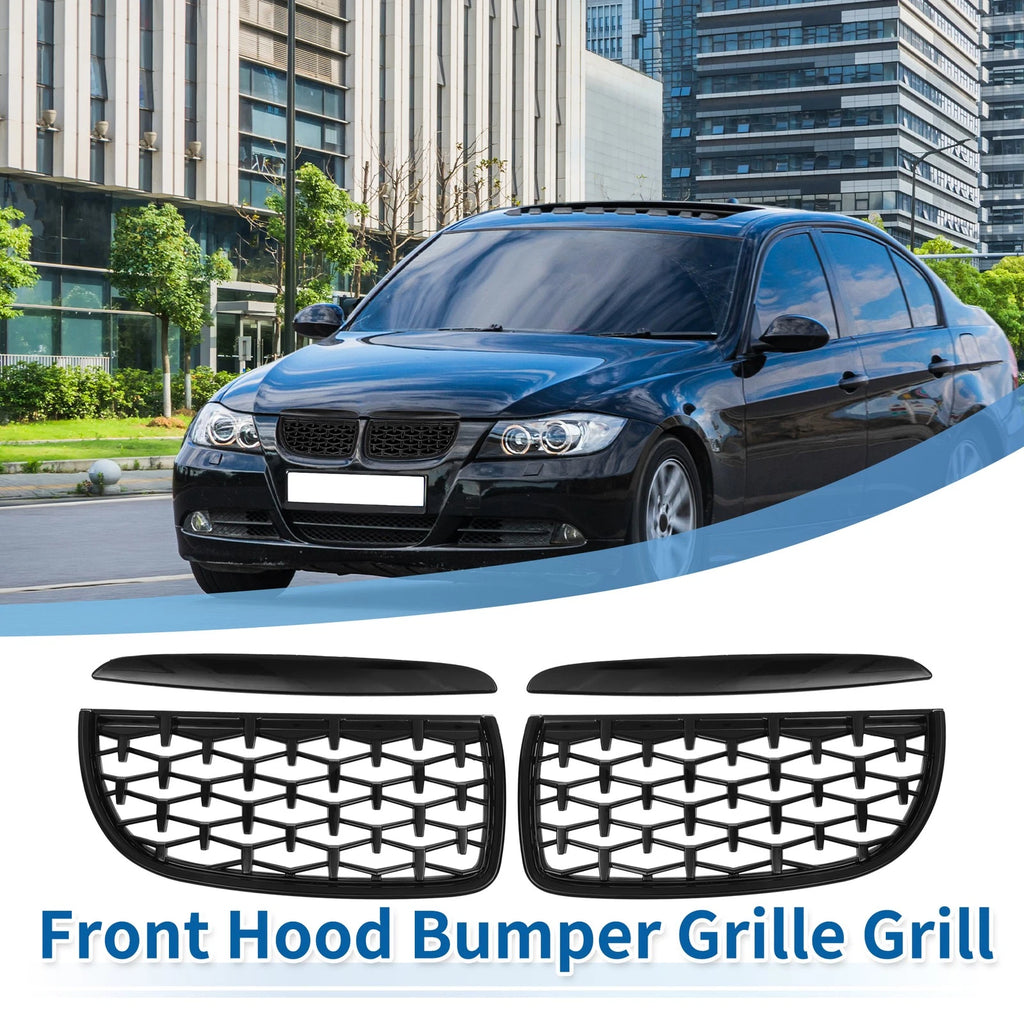 Front Hood Bumper Grille Grill Replacement for BMW 325i 328i E90 (2005–2013)