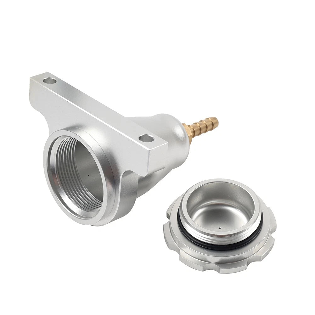 Upgraded Billet Hydraulic Clutch Reservoir for Universal Application (Silver)