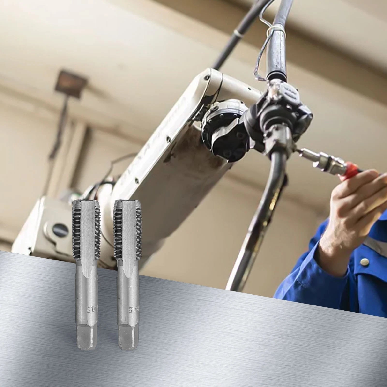 2X Metric Hand Tap Set for Right Hand Thread (18mm x 1.5)