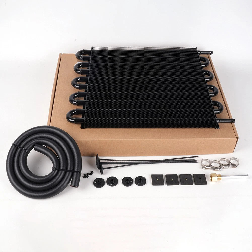 Oil Cooler Radiator Kit for Car Transmission Front Mount (Aluminum Alloy)