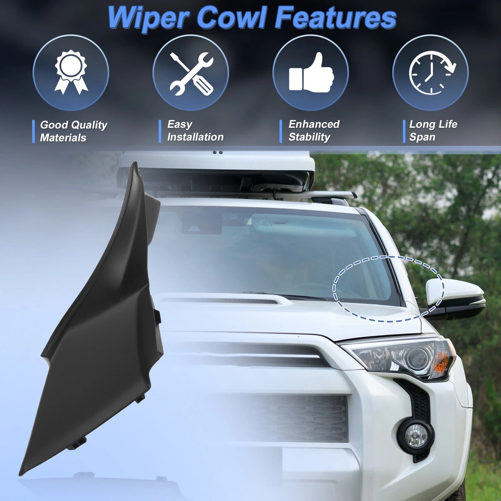 Windshield Cowl Replacement for Toyota 4Runner (2010–2023) 1 Pair