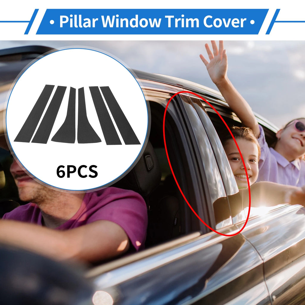 6 Pcs Door Pillar Window Trim Replacement for Hyundai Palisade (2019–2023)