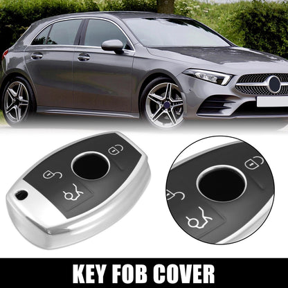 Car Key Fob Cover Remote Key Case Replacement for Mercedes Benz C E S (2008–2016)