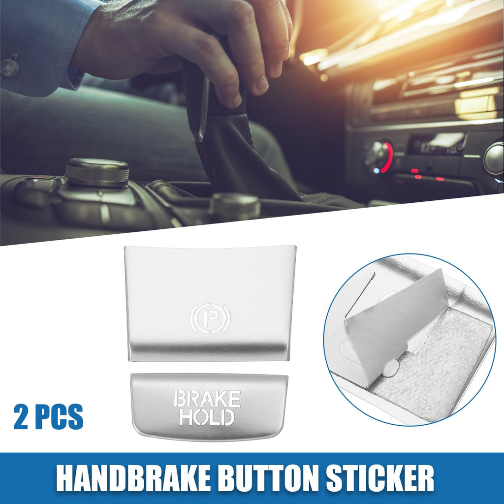 2PCs Handbrake Button Sticker with Adhesive Cover for Honda HR-V (2016–2022)