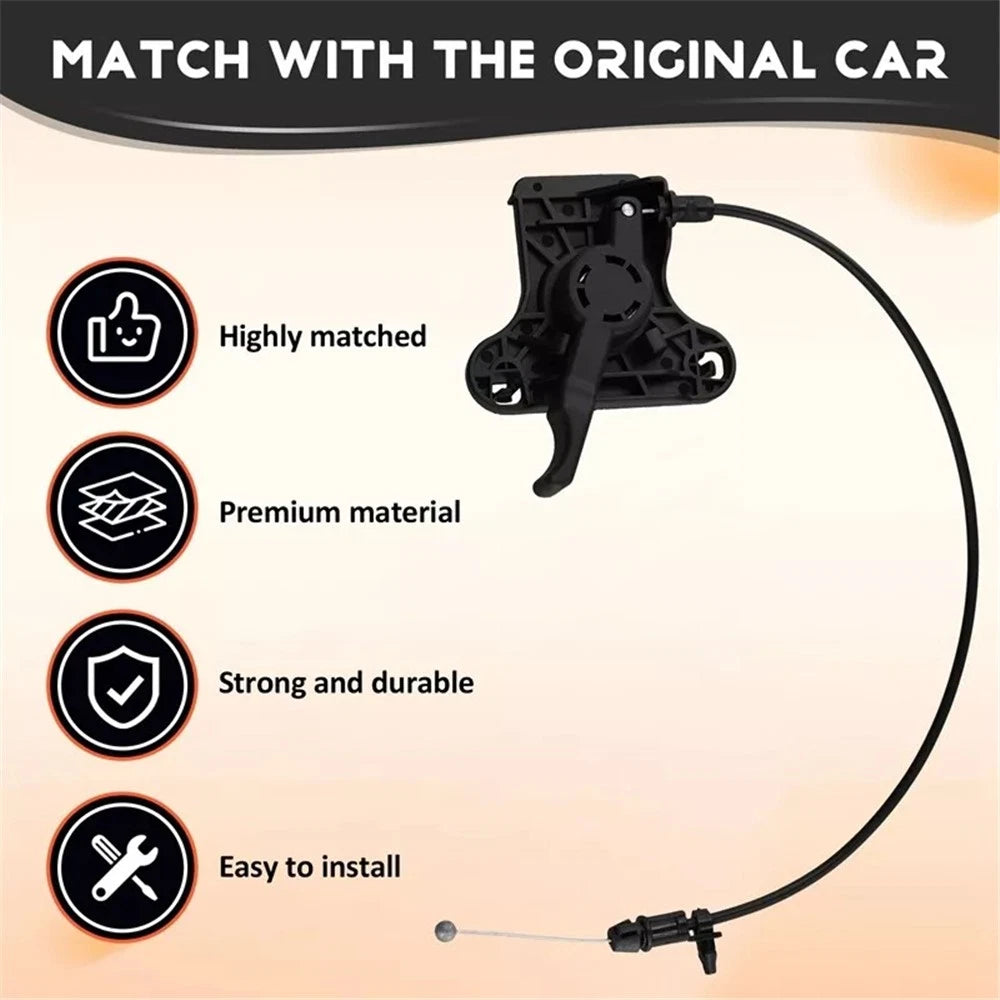 For 2015-2017 Chrysler 200 Hood Catch Release Lever Cable Secondary 68143723AB