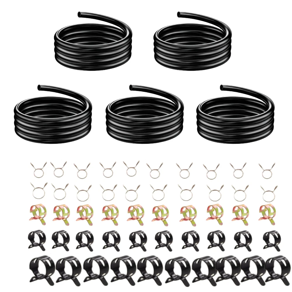 Fuel Hose Pack for (1 Meter, 5 Inner Diameters, 50 Clamps)