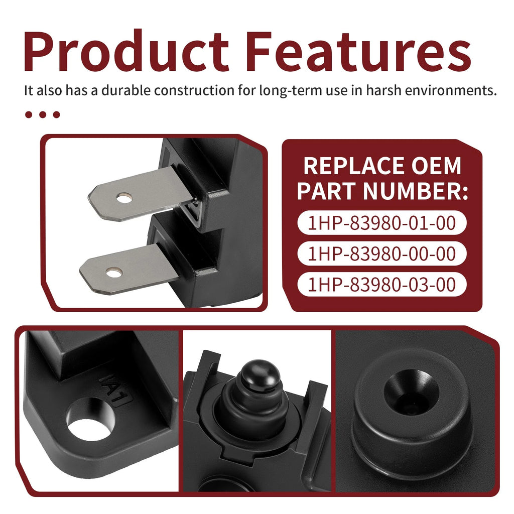 Front Brake Stop Light Switch + Bolt for Yamaha Grizzly 550 FI (2012–2014)