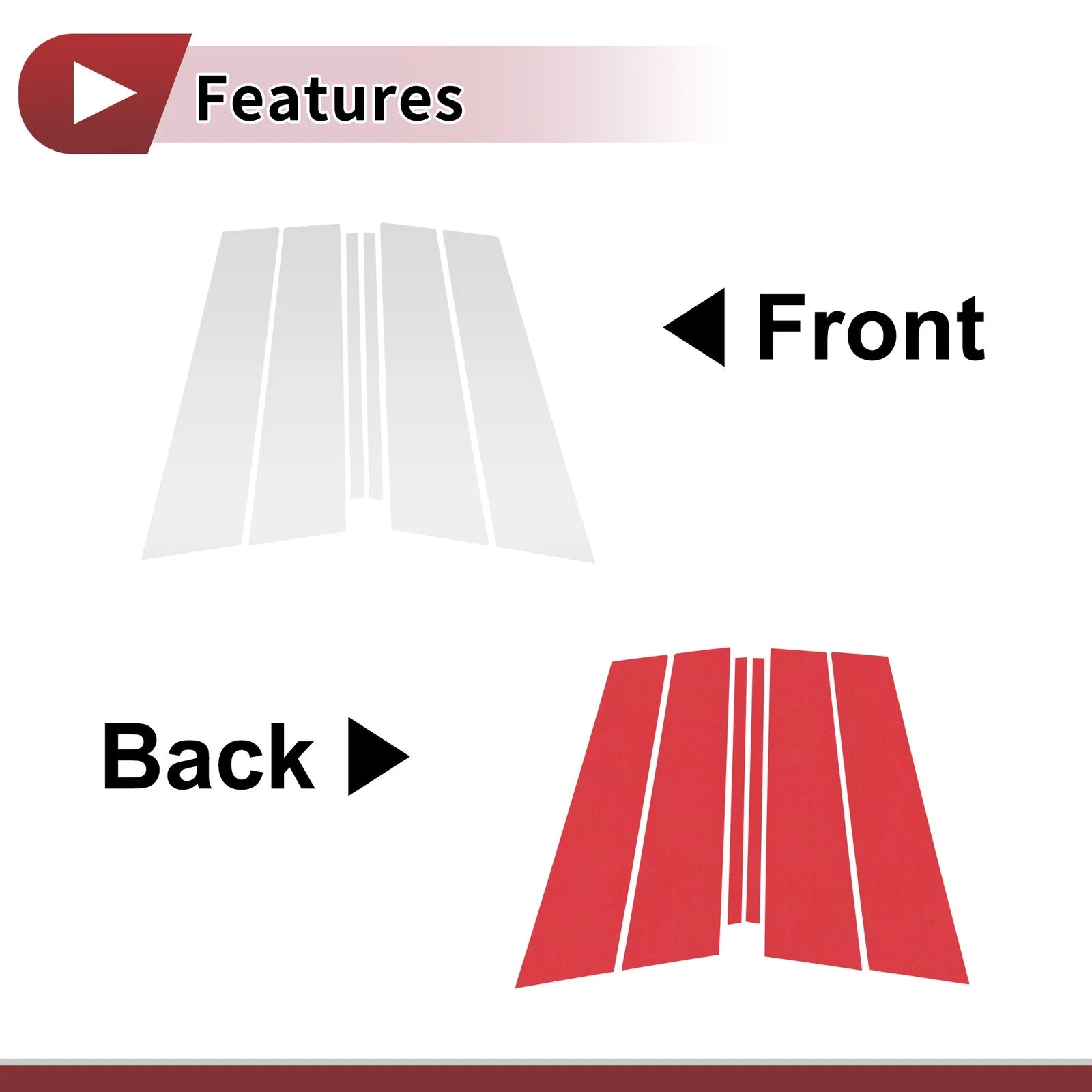 Door Pillar Window Trim Front Rear Left Right for Volkswagen T-Roc (2018–2022)