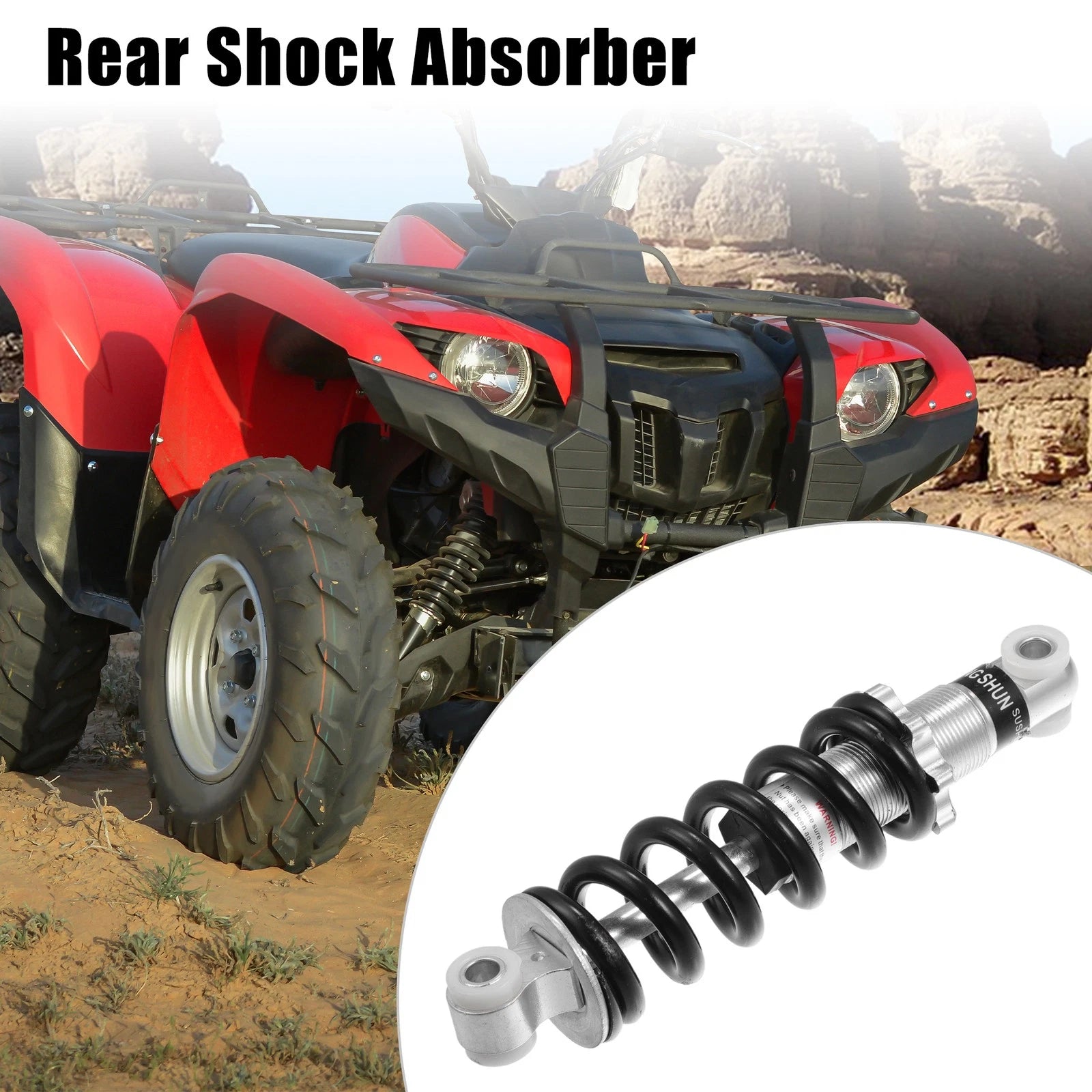 Rear Shock Absorber Spring 180mm 750lbs Replacement for Scooter ATV (2000–2024)