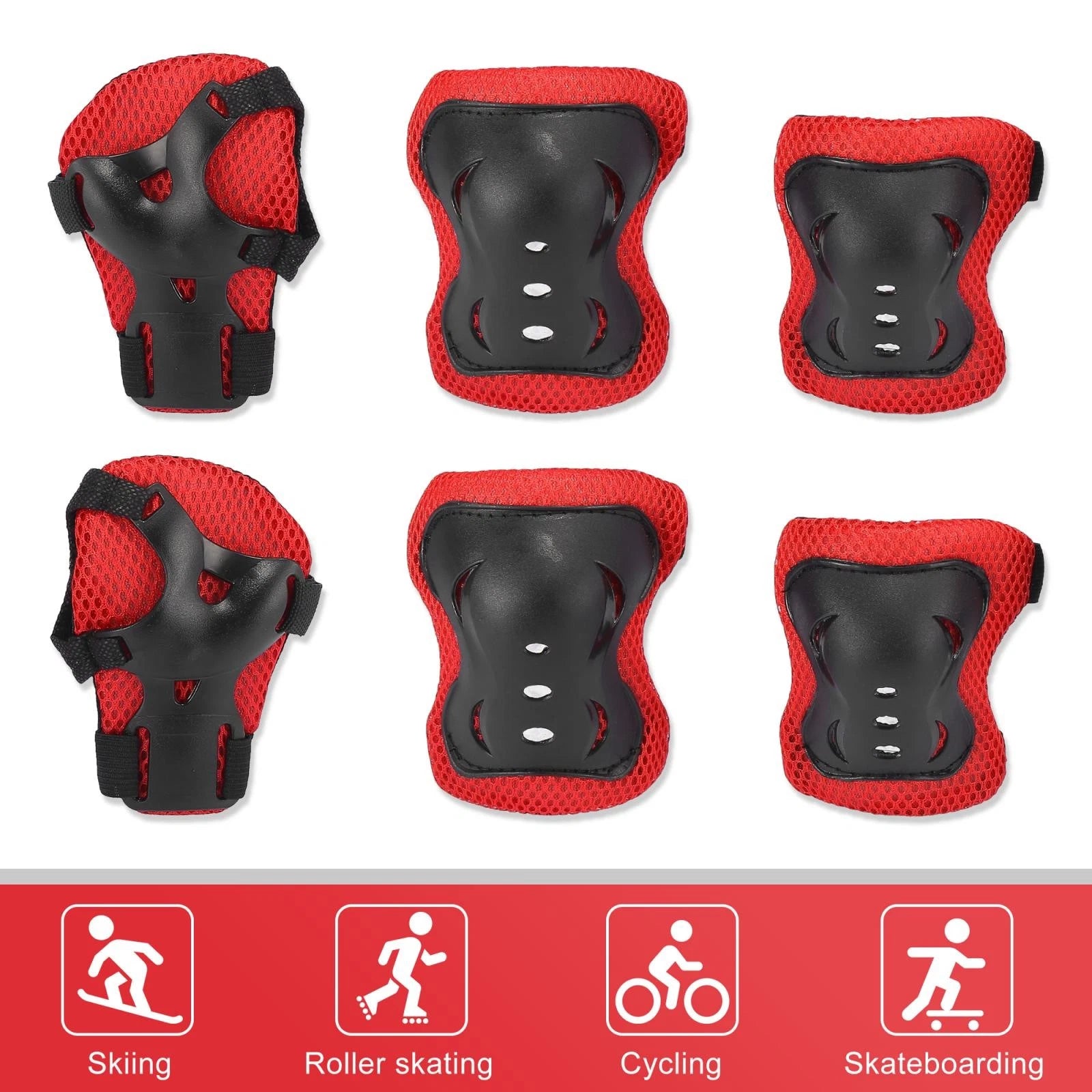 Skateboard Protective Pads Kit for Skating Bike Helmet Gloves (2000–2025)