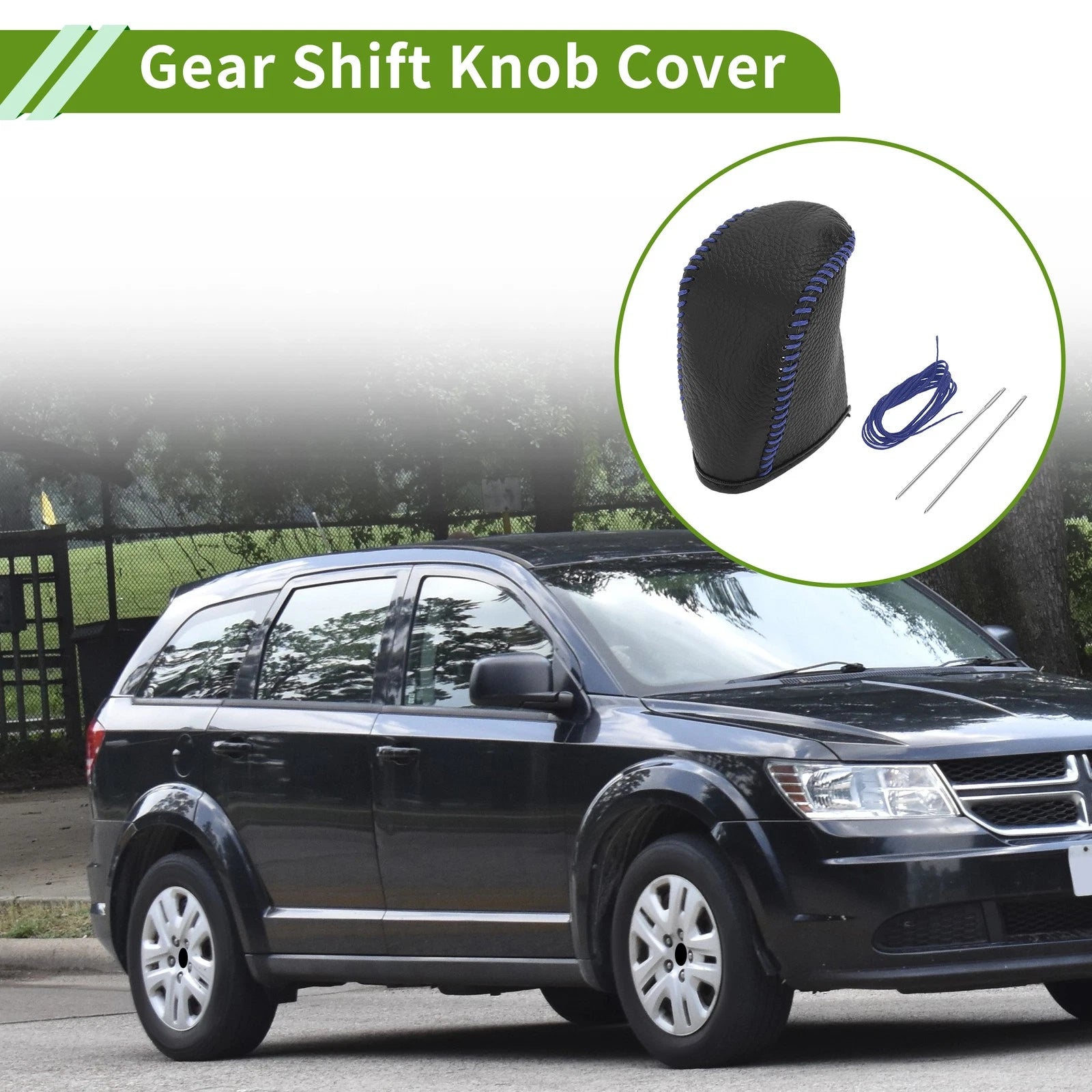 Gear Shift Knob Cover for Dodge Journey (2011–2020) Pebbled Black